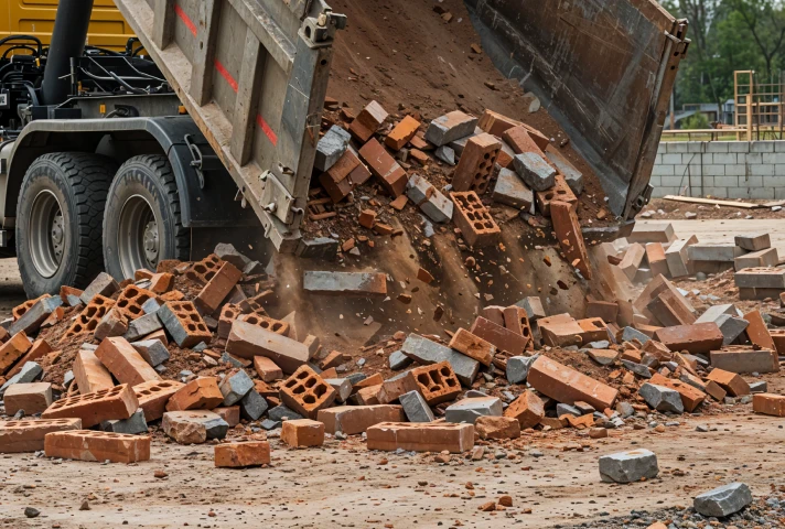 Entrega de tijolos direto da fábrica em obra